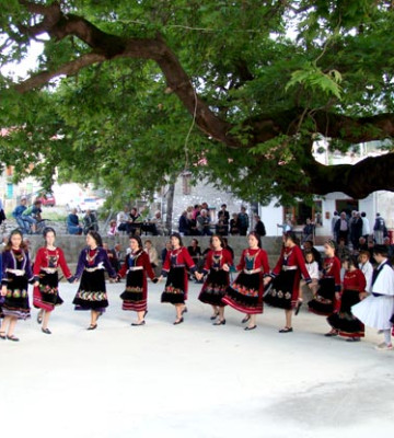 Χορός στην πλατεία του χωριού στις 26 Ιουλίου 2011.
